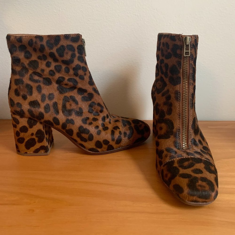 Madewell leopard print booties - Size 7